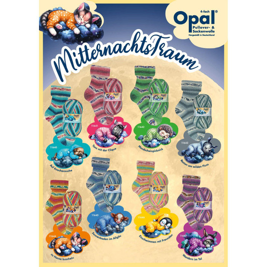 Opal "Midnight Dream" 4ply Sock Yarn - Full Range