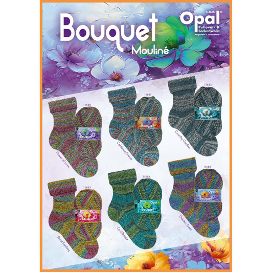Opal "Bouquet Mouline" 4ply Sock Yarn - Full Range