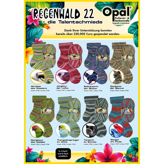 Opal "Rainforest 22" 4ply Sock Yarn - Full Range