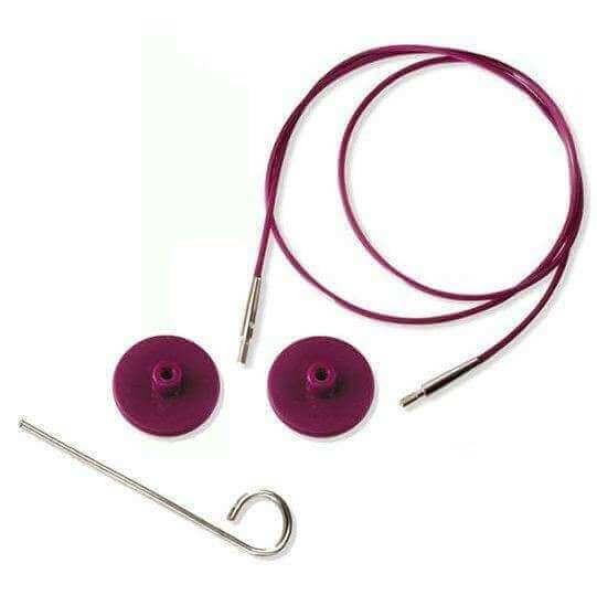 Cavo Per Ferri Da Maglia KnitPro Acciaio Inox Viola - 56cm Per Ferri Da 80cm - Foto 5