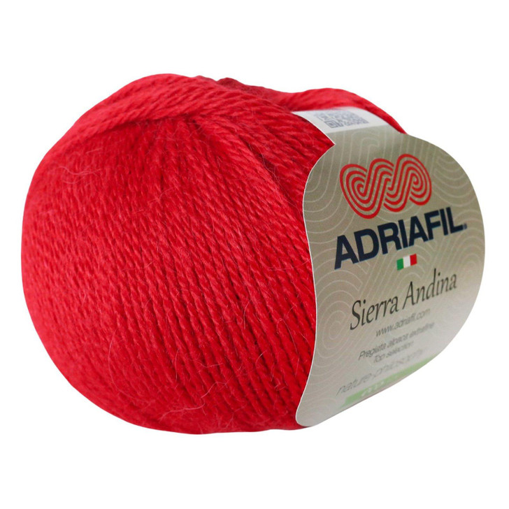 Adriafil Sierra Andina 100% Alpaca YarnChristmas Red (049)
