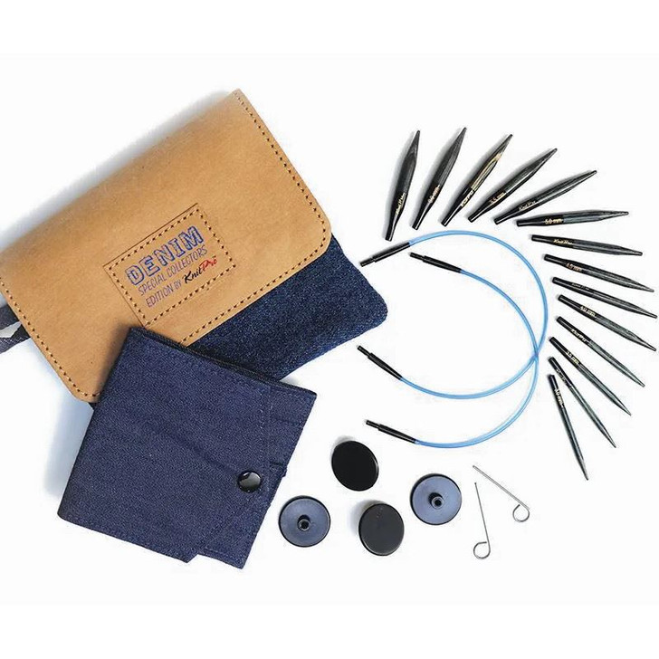 KnitPro Indigo Wood Mini Interchangeable Needle Set 5cm / 2"