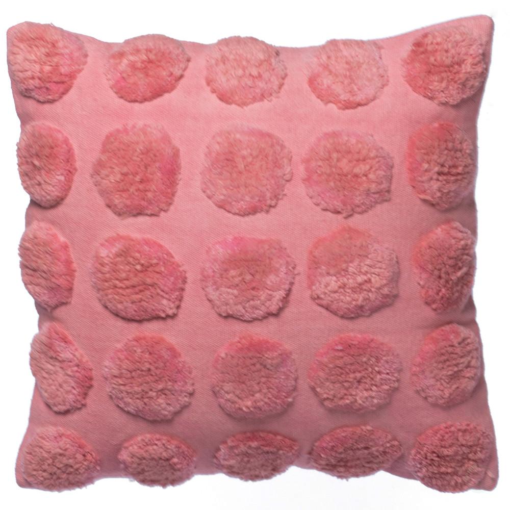 16" Boho Tufted Dots Cotton Throw Pillow Cushion Cover