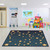 Deerlux 6 ft. Social Distancing Colorful Kids Classroom Seating Area Rug, Starry Sky Design