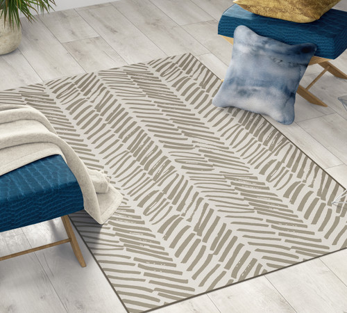 Deerlux Modern Living Room Area Rug with Nonslip Backing, Abstract