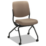 HON Perpetual Series Folding Nesting Chair, Morel Seat/Morel Back, Black Base View Product Image