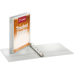 Cardinal Treated Binder ClearVue Locking Round Ring Binder, 3 Rings, 1" Capacity, 11 x 8.5, White View Product Image