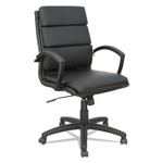 Alera Neratoli Mid-Back Slim Profile Chair, Supports up to 275 lbs, Black Seat/Black Back, Black Base View Product Image