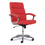 HON Traction High-Back Executive Chair, Supports up to 250 lbs., Red Seat/Red Back, Polished Aluminum Base View Product Image