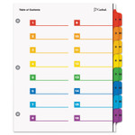 Cardinal OneStep Printable Table of Contents and Dividers - Double Column, 16-Tab, 1 to 16, 11 x 8.5, White, 1 Set View Product Image