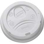 Dixie Dome Drink-Thru Lids, Fits 10, 12, 16oz Paper Hot Cups, White, 1000/Carton View Product Image