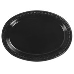 Chinet Heavyweight Plastic Platters, 8 x 11, Black, 125/Bag, 4 Bag/Carton View Product Image