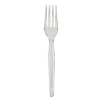 Dixie Plastic Cutlery, Forks, Heavyweight, Clear, 1,000/Carton View Product Image