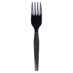 Dixie Plastic Cutlery, Heavy Mediumweight Forks, Black, 1,000/Carton DXEFM507CT View Product Image