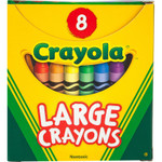 Crayola Large Crayons, Tuck Box, 8 Colors/Box View Product Image