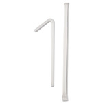 Dixie Wrapped Flex Straws, 7 3/4", Polypropylene, White, 10000/Carton View Product Image