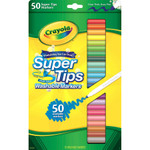 Crayola Washable Super Tips Markers, Broad/Fine Bullet Tip, Assorted Colors, CYO585050 View Product Image