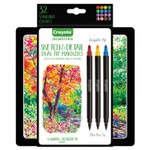 Crayola Sketch & Detail Dual Ended Markers, X-Fine/Fine Bullet Tip, Assorted Colors, 16/Set View Product Image