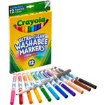 Crayola Ultra-Clean Washable Markers, Fine Bullet Tip, Assorted Colors, Dozen View Product Image