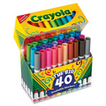 Crayola Ultra-Clean Washable Markers, Broad Bullet Tip, Assorted Colors, 40/Set View Product Image