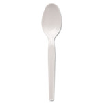 Dixie Plastic Cutlery, Heavy Mediumweight Teaspoons, White, 1,000/Carton View Product Image