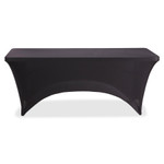 Iceberg Stretch-Fabric Table Cover, Polyester/Spandex, 30" x 72", Black View Product Image