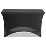 Iceberg Stretch-Fabric Table Cover, Polyester/Spandex, 24" x 48", Black View Product Image