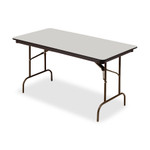 Iceberg Premium Wood Laminate Folding Table, Rectangular, 60w x 30d x 29h, Gray/Charcoal View Product Image