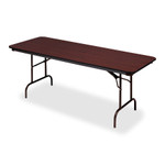 Iceberg Premium Wood Laminate Folding Table, Rectangular, 96w x 30d x 29h, Mahogany View Product Image