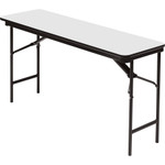 Iceberg Premium Wood Laminate Folding Table, Rectangular, 60w x 18d x 29h, Gray/Charcoal View Product Image