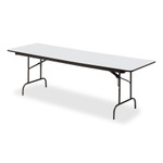 Iceberg Premium Wood Laminate Folding Table, Rectangular, 96w x 30d x 29h, Gray/Charcoal View Product Image