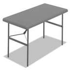 Iceberg IndestrucTables Too 1200 Series Folding Table, 48w x 24d x 29h, Charcoal View Product Image