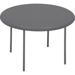 Iceberg IndestrucTables Too 1200 Series Resin Folding Table, 48 dia x 29h, Charcoal View Product Image