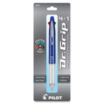 Pilot Dr. Grip 4 + 1 Retractable Ballpoint Pen/Pencil, Black/Blue/Green/Red Ink, Blue Barrel View Product Image