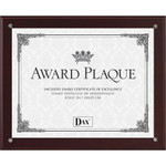 DAX Plaque-In-An-Instant Kit w/Certs & Mats, Wood/Acrylic Up to 8 1/2 x 11, Mahogany View Product Image