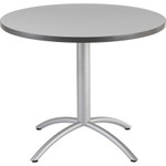 Iceberg CafWorks Table, 36 dia x 30h, Gray/Silver View Product Image