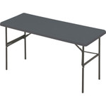 Iceberg IndestrucTables Too 1200 Series Folding Table, 60w x 24d x 29h, Charcoal View Product Image