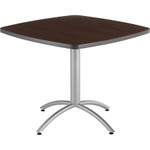 Iceberg CafWorks Table, 36w x 36d x 30h, Walnut/Silver View Product Image