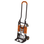 Cosco 2-in-1 Multi-Position Hand Truck and Cart, 16.63 x 12.75 x 49.25, Gray/Orange View Product Image
