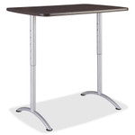 Iceberg ARC Sit-to-Stand Tables, Rectangular Top, 30w x 48d x 36-48h, Gray Walnut/Silver View Product Image