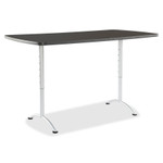 Iceberg ARC Sit-to-Stand Tables, Rectangular Top, 36w x 72d x 30-42h, Graphite/Silver View Product Image