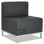 Alera QUB Series Powered Armless L Sectional, 26.38w x 26.38d x 30.5h, Black View Product Image