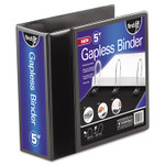 find It Gapless Loop Ring View Binder, 3 Rings, 5" Capacity, 11 x 8.5, Black View Product Image