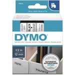 DYMO D1 High-Performance Polyester Removable Label Tape, 0.5" x 23 ft, Black on Clear View Product Image