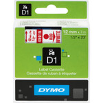 DYMO D1 High-Performance Polyester Removable Label Tape, 0.5" x 23 ft, Red on White View Product Image