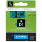 DYMO D1 High-Performance Polyester Removable Label Tape, 0.5" x 23 ft, Black on Green View Product Image