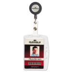 Durable ID/Security Card Holder Set, Vertical/Horizontal, Reel, Clear, 10/Pack View Product Image