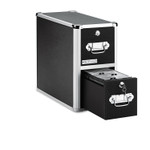 Vaultz 2-Drawer CD File Cabinet, Holds 330 Folders or 120 Slim/60 Standard Cases, Black View Product Image