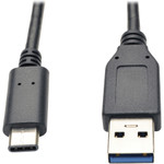 Tripp Lite USB 3.1 Gen 1 (5 Gbps) Cable, USB Type-C (USB-C) to USB Type-A (M/M), 3 ft. View Product Image