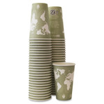 Eco-Products World Art Renewable/Compostable Hot Cups, 16 oz, Moss, 50/Pack View Product Image